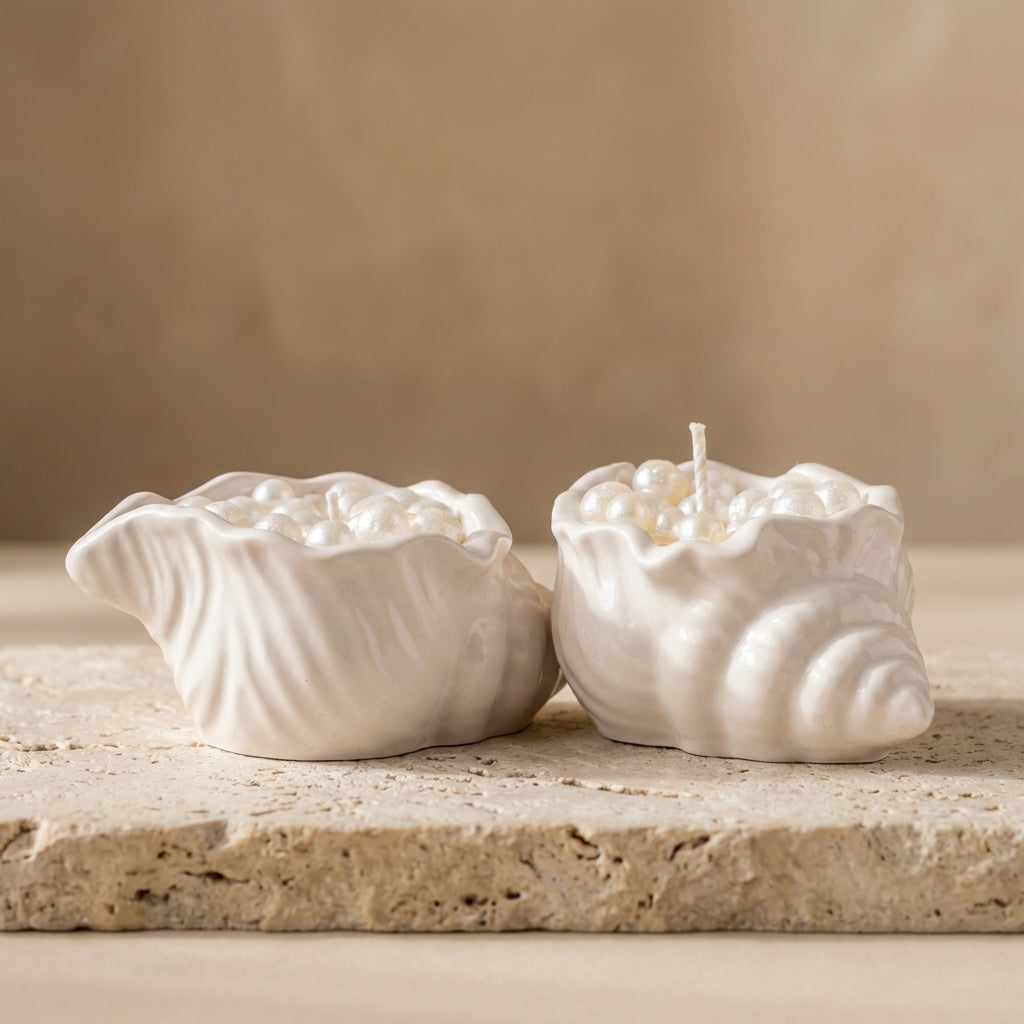 Ocean Pearl Seashell Candle