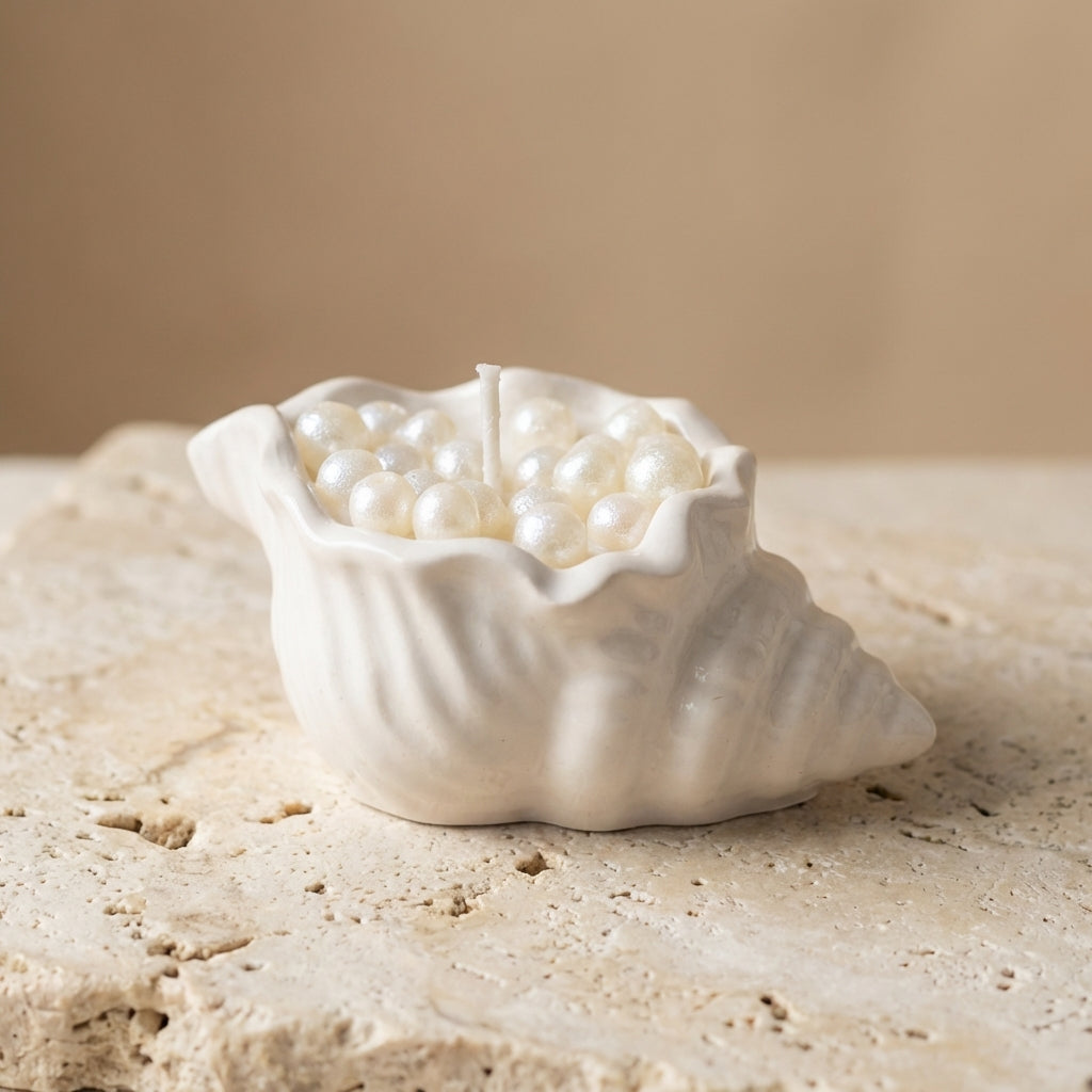 Ocean Pearl Seashell Candle