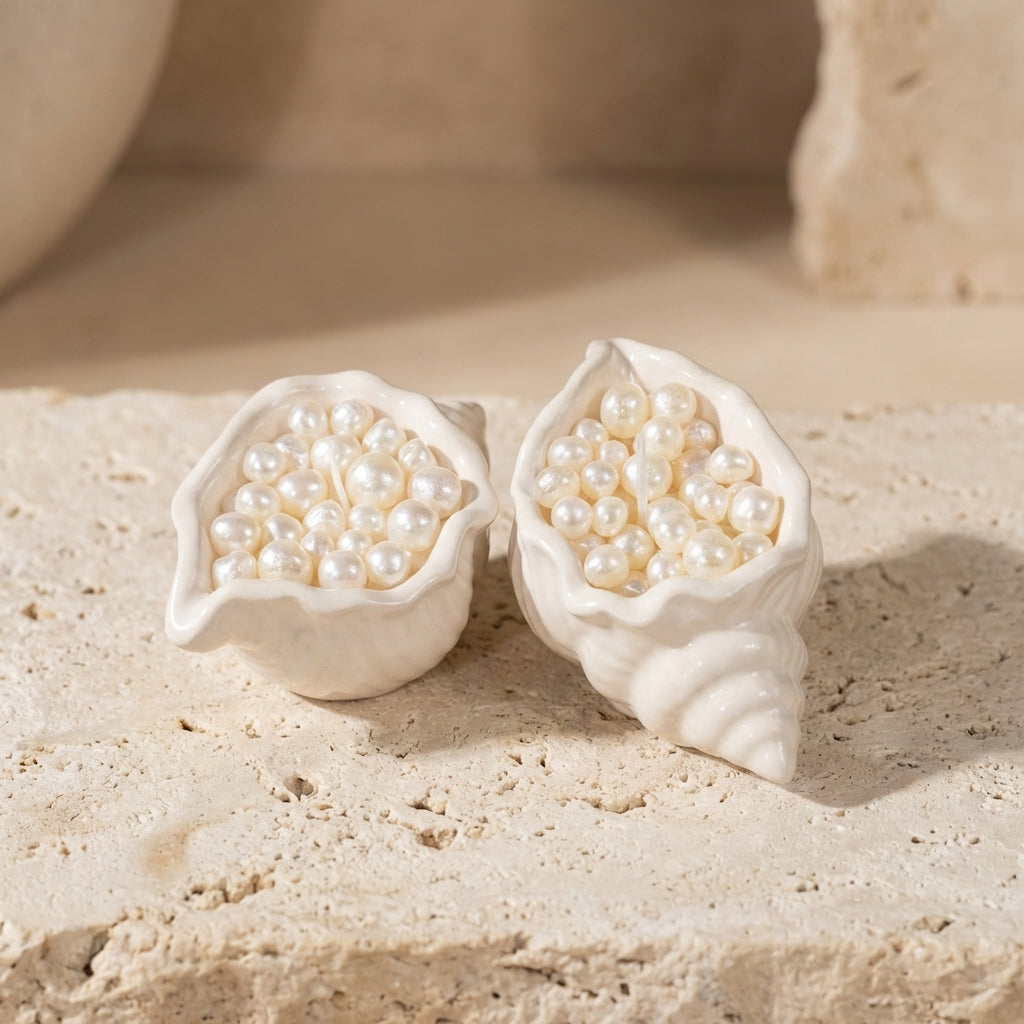 Ocean Pearl Seashell Candle