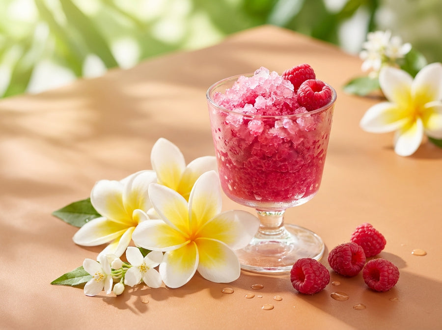 Raspberry Granita & Frangipani